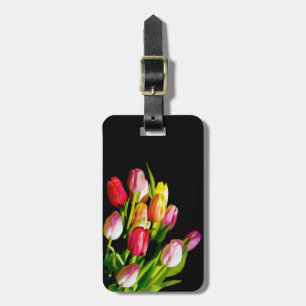 Tulip Painting - Original Flower Art Luggage Tag