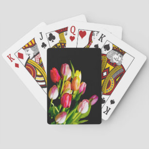 Tulip Painting - Original Flower Art Playing Cards