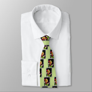 Tulip Painting - Original Flower Art Tie