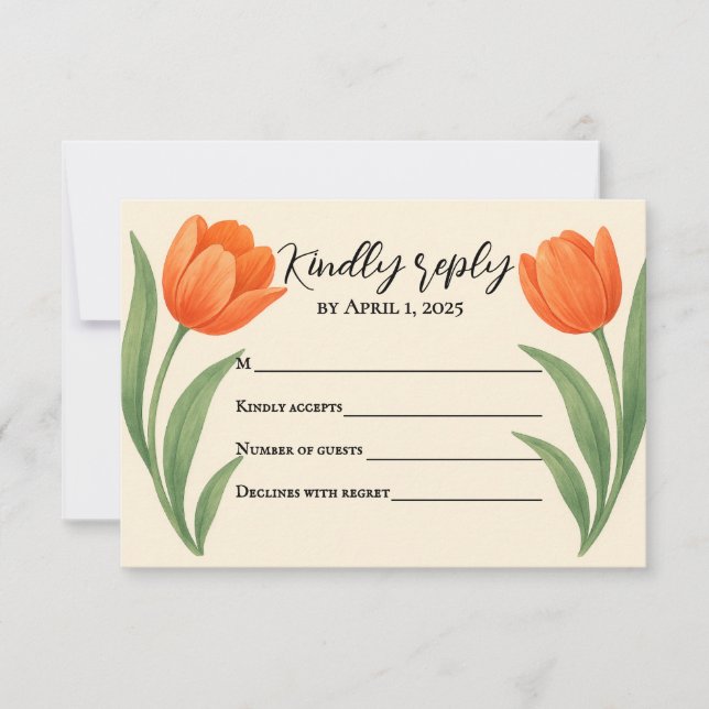Tulip Paradise RSVP Card (Front)