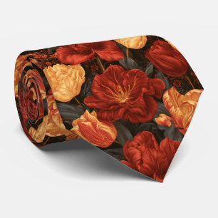 Tulip Pattern Boyfriend Reception Wedding Tie