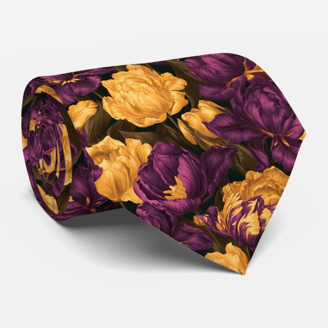 Tulip Pattern Brother Commencement Tie (Rolled)