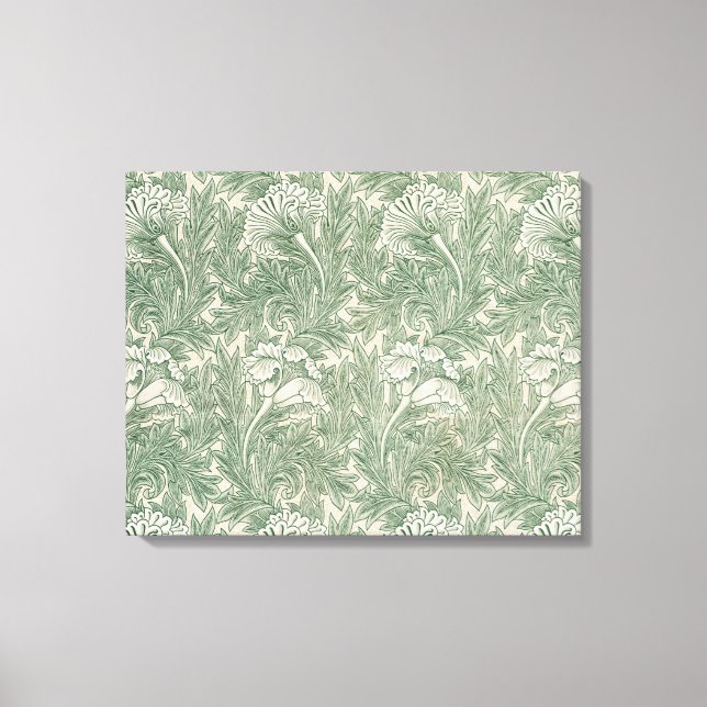 Tulip Pattern (by William Morris) Canvas Print (Front)