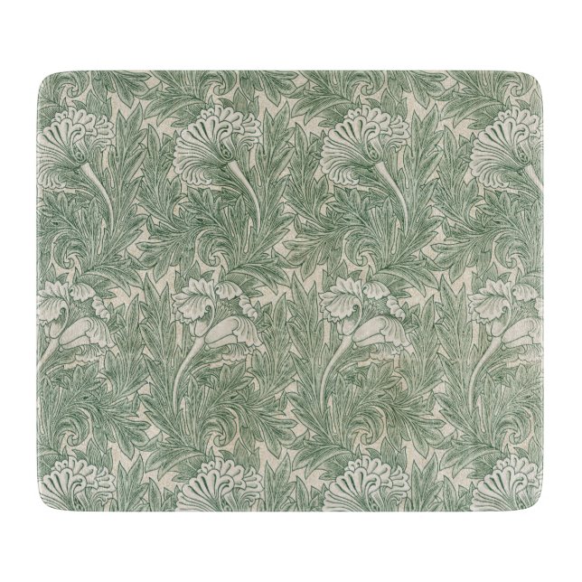 Tulip Pattern (by William Morris) Cutting Board (Front)