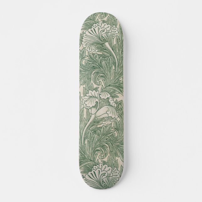 Tulip pattern by William Morris Skateboard (Front)