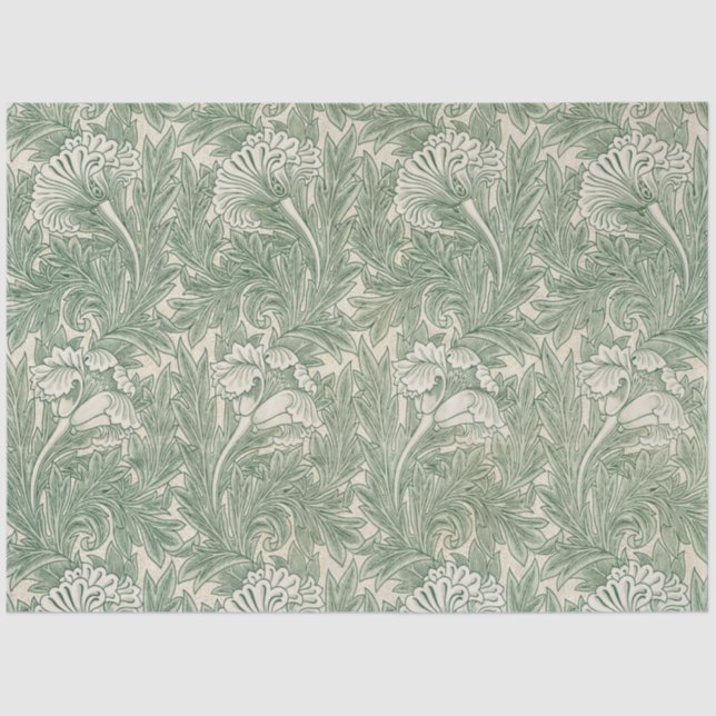 Tulip Pattern (by William Morris) Tissue Paper (Front)