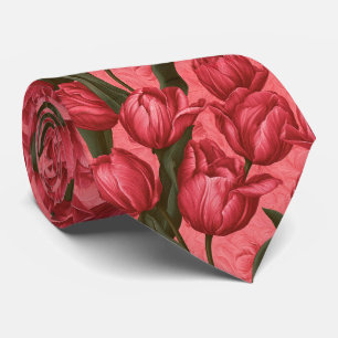 Tulip Pattern Father Day Budget Wedding Tie