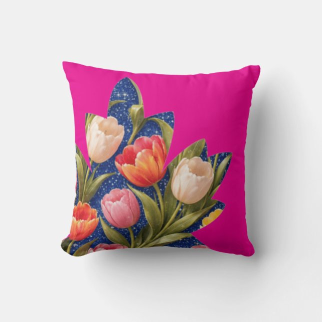 Tulip Pink Cushion (Front)