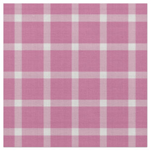 Tulip Pink Windowpane Plaid Fabric