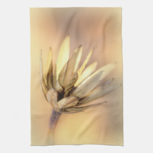 Tulip Poplar Empty Seed Pod Tea Towel (Vertical)
