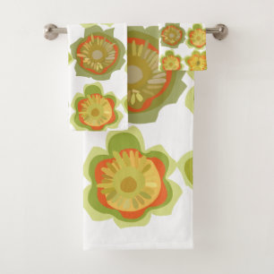 Tulip Poplar Flower Floral  Bath Towel Set