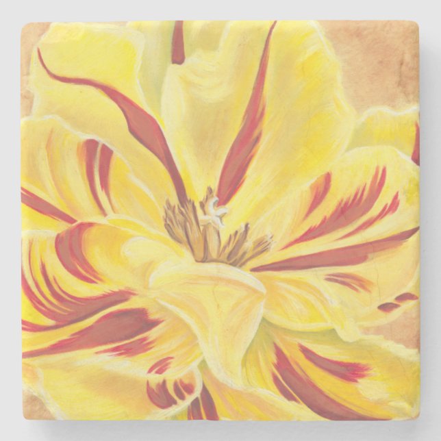 Tulip Power II Stone Coaster (Front)