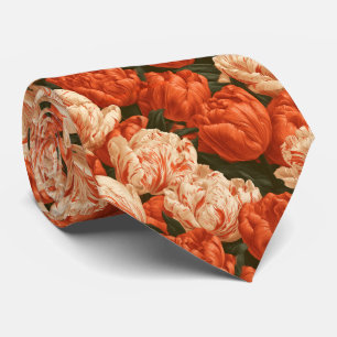 Tulip Print Engagement Traditional Wedding Tie