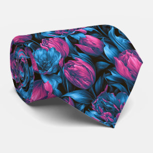 Tulip Print Father Groom Commencement Tie