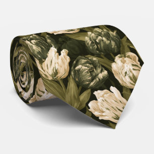 Tulip Print Husband Summer Wedding Tie