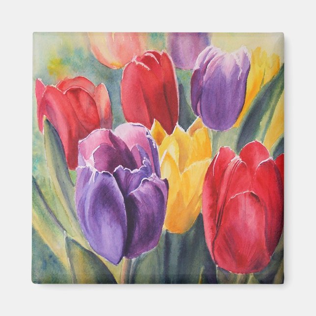 Tulip rainbow magnet (Front)