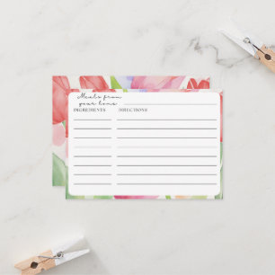 Tulip Recipe Cards 