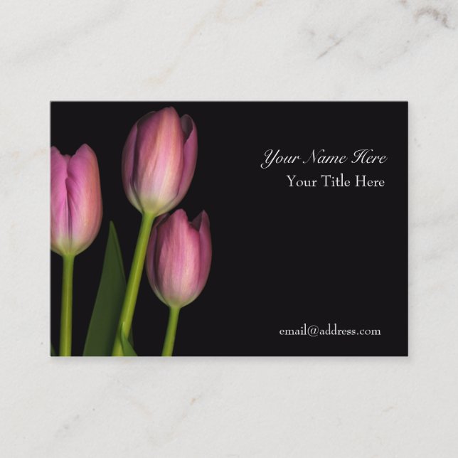 Tulip Reflection Business Card... - Customised Business Card (Front)