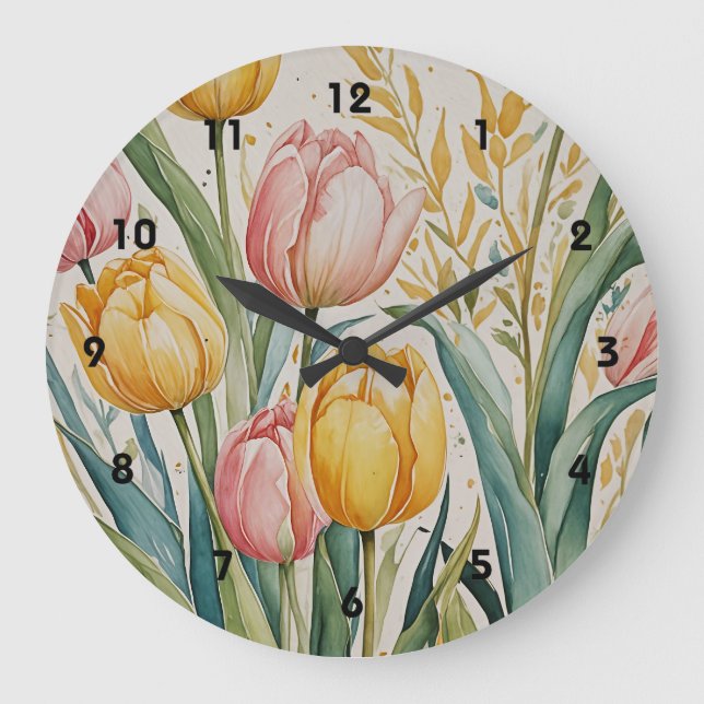 Tulip Reverie Large Clock (Front)