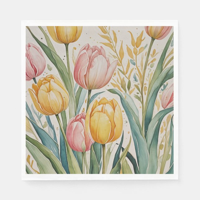 Tulip Reverie Napkin (Front)