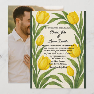 Tulip Reverie Photo Wedding Invitation