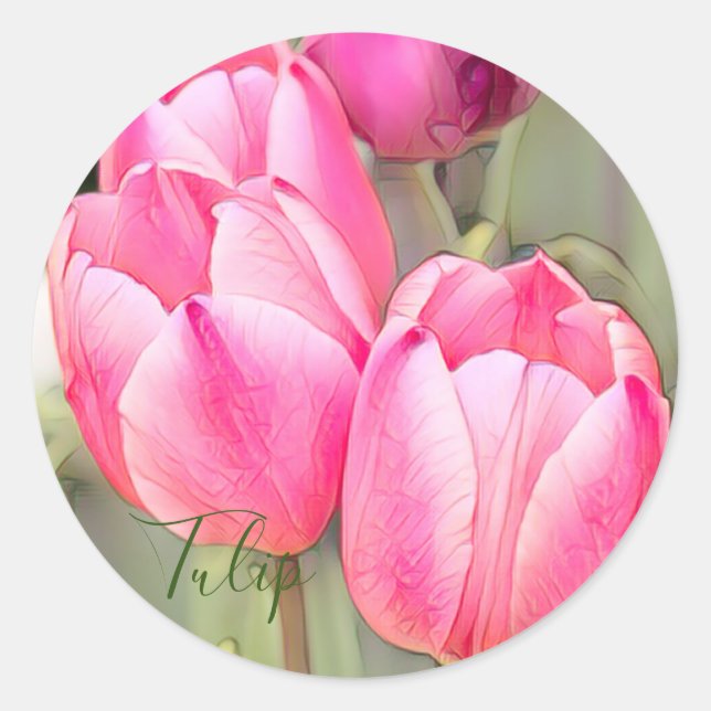 Tulip [Round Seal] Classic Round Sticker (Front)