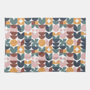 Tulip Scandinavian Modern Geometric Pattern Tea Towel