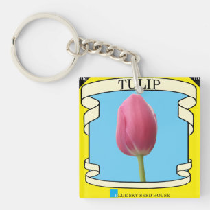 Tulip Seed Packet Keychain
