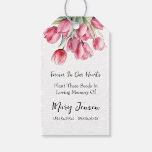 Tulip Seed Packet Memorial Funeral  Gift Tags