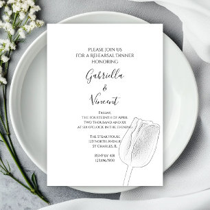 Tulip Sketch Wedding Rehearsal Dinner Invitation