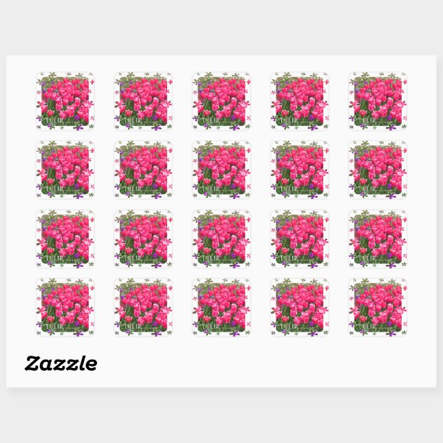 Tulip Square Sticker (Sheet)