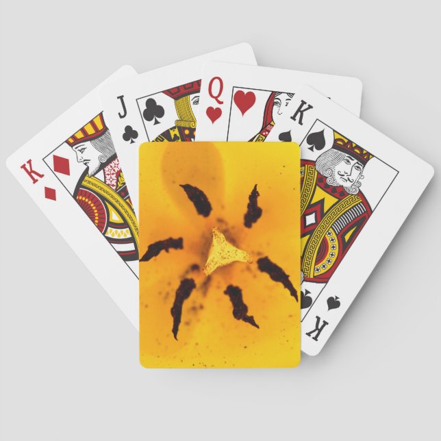 Tulip stamen and pollen playing cards (Back)