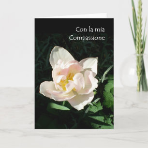 'Tulip' Sympathy Card - Italian Greeting