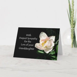 Tulip Sympathy Card - Loss of a Granddaughter