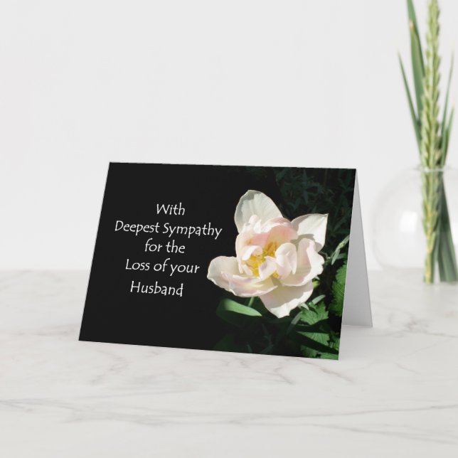 Tulip Sympathy Card - Loss of a Husband (Front)