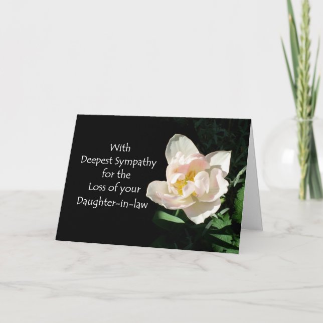 Tulip Sympathy Card - Loss of Daughter-in-law (Front)