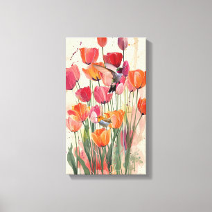 Tulip Symphony Stretched Canvas Print