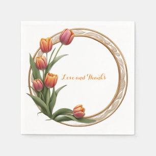 Tulip Tango Wedding Paper Plates Napkin