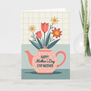 Tulip Teapot Mothers Day Card