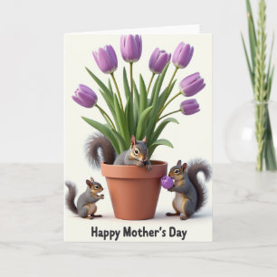 Tulip Terracotta Mothers Day Card