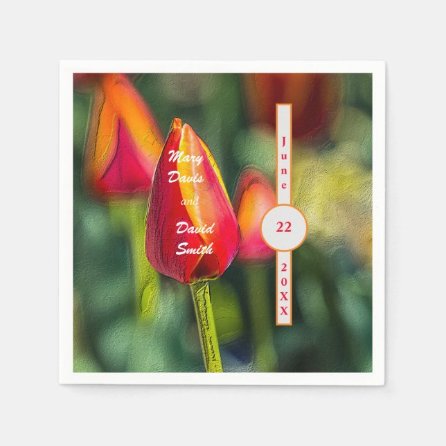 Tulip Textured Garden Napkin (Front)