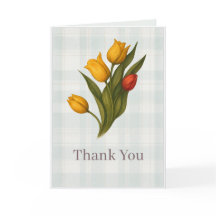 Tulip Thank You Card | Elegant Floral Note