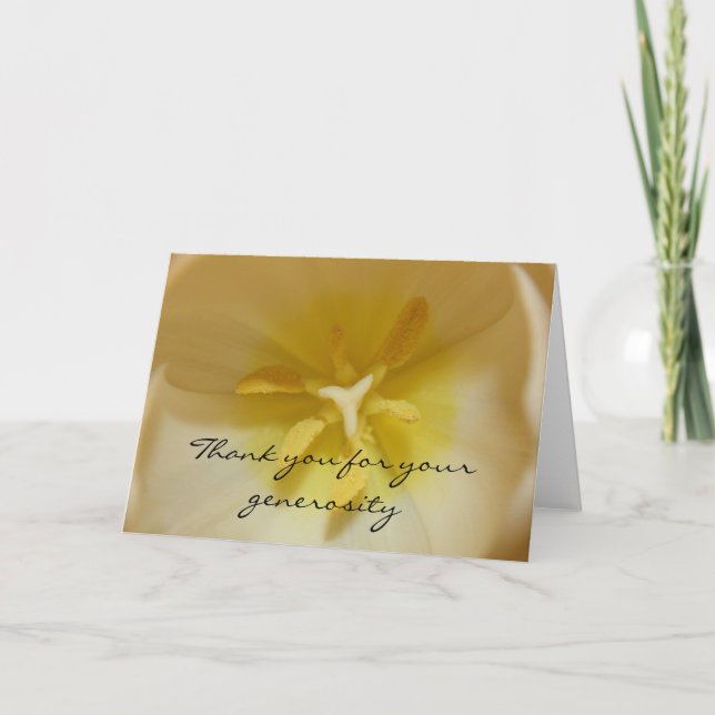Tulip Thank you for your generosity Card (Front)
