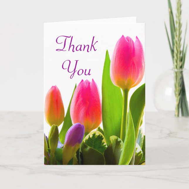 Tulip Thank You Note Card (Front)