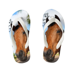 Tulip The Brown Bay Horse, Kid's Flip Flops