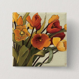 Tulip Time 15 Cm Square Badge