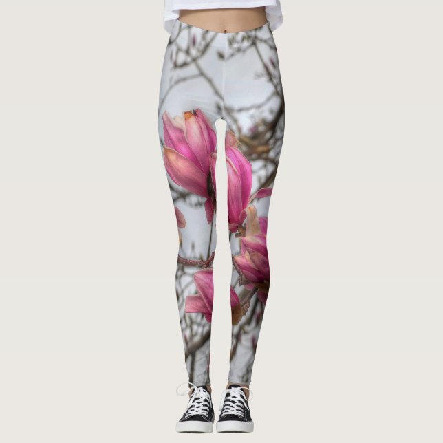 Tulip Tree Blossoms Leggings (Front)