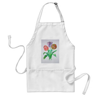 Tulip Trio Colourful Artistic Flowers Standard Apron