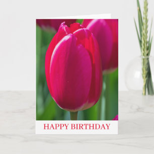 Tulip up close birthday card