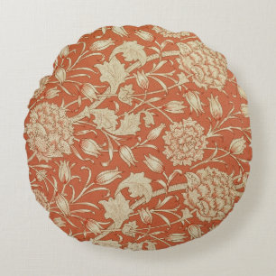 Tulip wallpaper design, 1875 round cushion